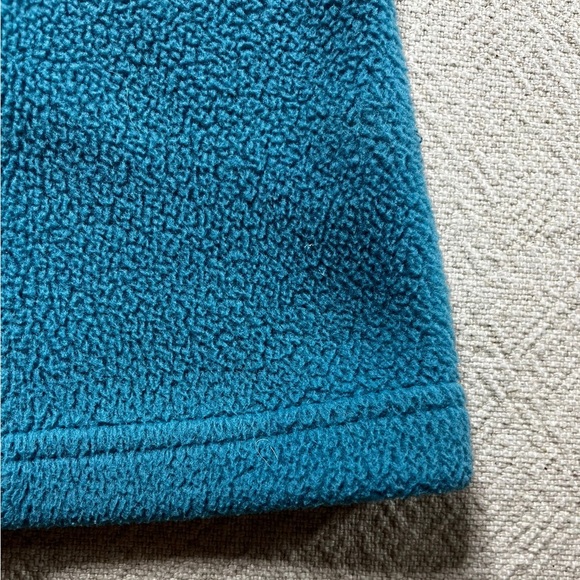 LL Bean Turquoise Blue Fleece Zip Up Layering Vest L - Picture 5 of 5